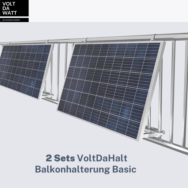 VoltDaHalt Balkonhalterung Basic für 2 Solarmodule